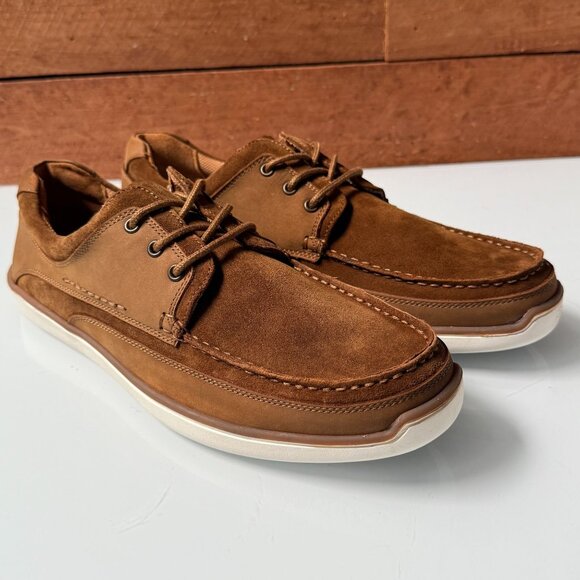 Hush Puppies Boat Shoes Mens Brown Suede Leather Lace Up Size 11 New NIB - Picture 7 of 10